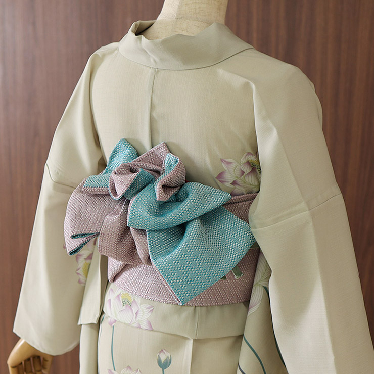 撫松庵 細帯 紫×緑 日本製 パープル グリーン 半巾帯 楽天市場】＼最大5000円クーポン／[撫松庵] 半幅帯 細帯 織七宝