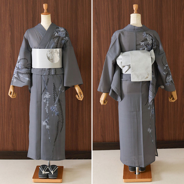 【usa】大塚呉服店　撫松庵　浴衣+半巾帯 大塚呉服店オリジナル浴衣 鉄線 レンガ