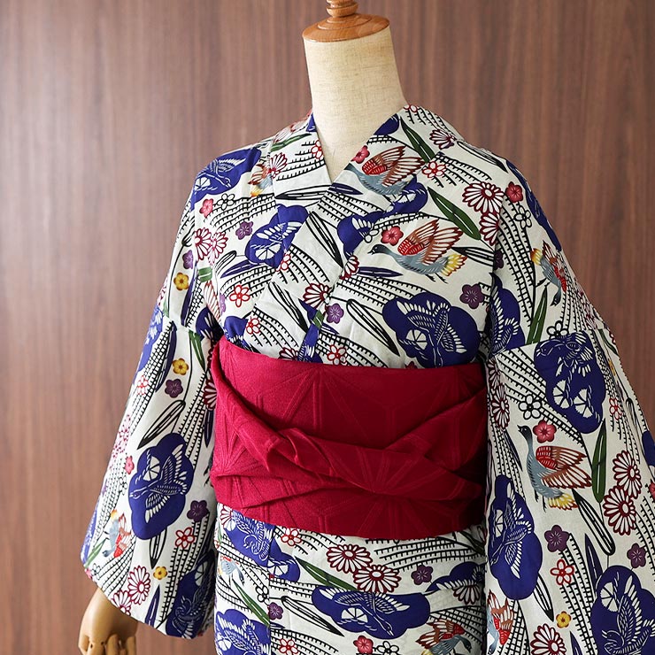 兵児帯 麻の葉 (全6色) 日本製 緑 赤 紫...の詳細画像5
