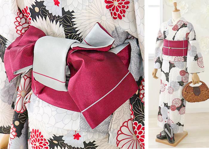 ブランド撫松庵着物とベルベット作り帯セット ゆかた大作戦【撫松庵】のご