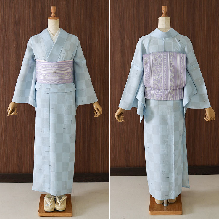 撫松庵 兵児帯 帯リボン 妖怪献上 (105-303-001 60 薄紫×白銀) 日本製