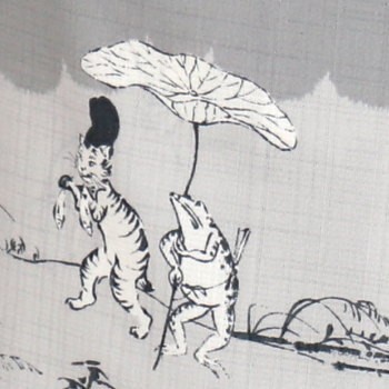 撫松庵　猫獣戯画　楊柳　替え袖 machigiya_bayk0307