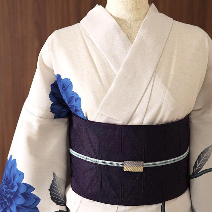 撫松庵 [ 洗える 浴衣 ] ダリア（ブルー 105-337-151-75）ゆかた