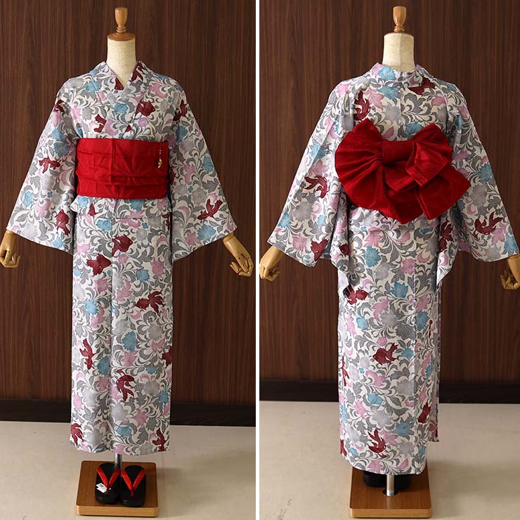 新品 撫松庵 型染金魚 セオアルファ 洗える夏着物 仕付け糸付 浴衣 6210 m51271136143_1.jpg?1752116425