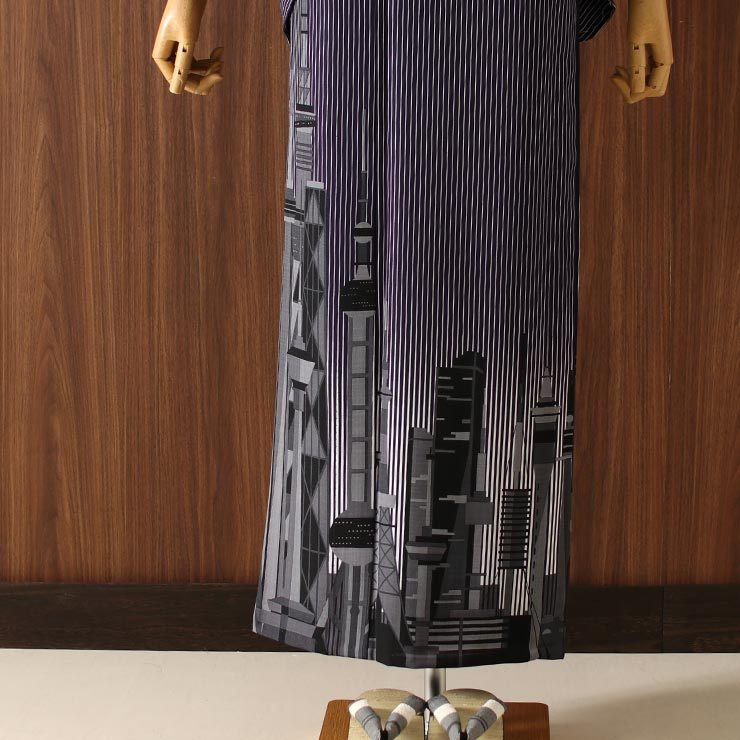 【完売品】撫松庵　レディース浴衣　タワー 撫松庵 浴衣 レディース 洗える タワー 仕立て上がり プレタ