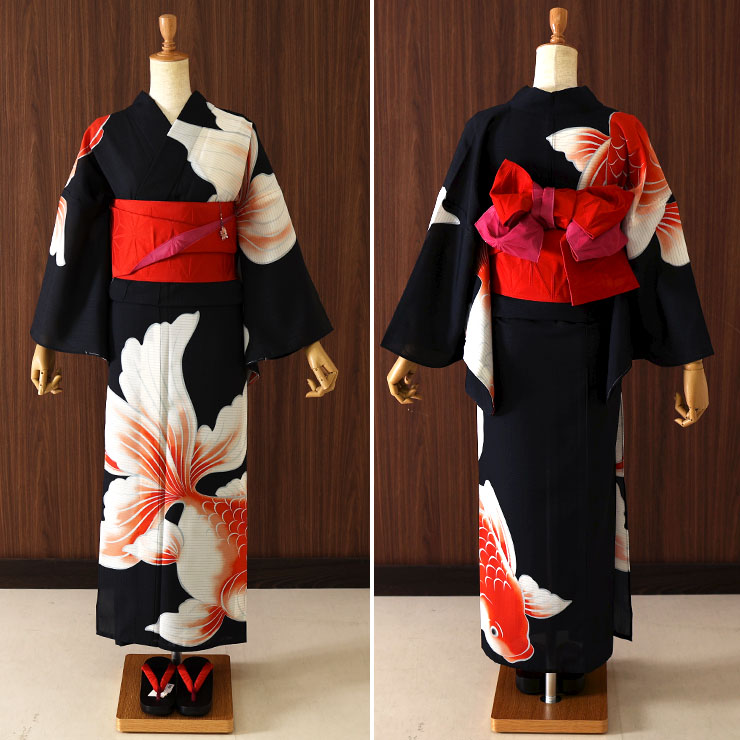 大塚呉服店　金魚　セオα 浴衣　単衣 大塚呉服店 金魚 セオα 浴衣 単衣 - メルカリ