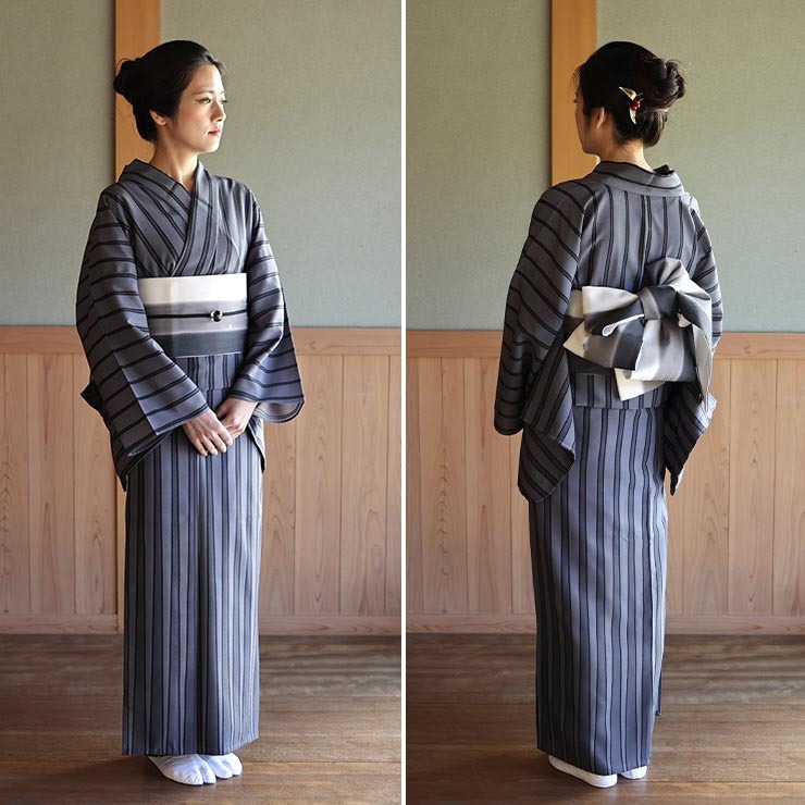 撫松庵 浴衣 鉄線花 オフシロ セオ アルファ 浴衣 レディース
