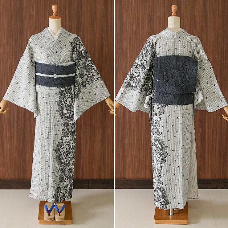 楽天市場】浴衣単品「 片寄せレース 」公式 ふりふ 撫松庵 浴衣