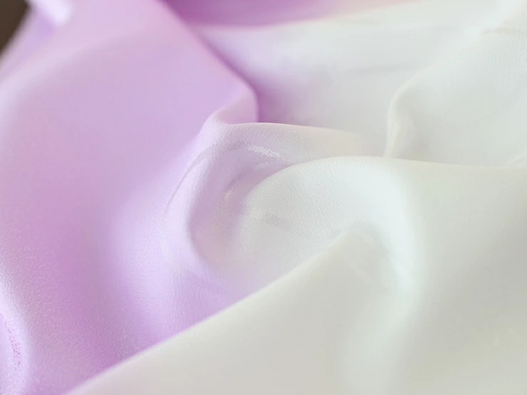長襦袢 振袖用 洗える 袖振りぼかし 紫 パープル 地紋 ピンク 反物 