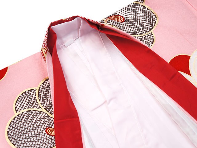 七五三 着物 7歳 フルセット 7才用 「紅一点」 女児着物セット 正絹