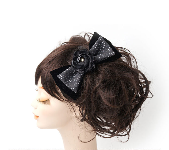 今 話題 の 人気 商品 髪飾り リボンタイプ ひなぎく ベルベットリボンコーム ドット ヘアアクセサリー