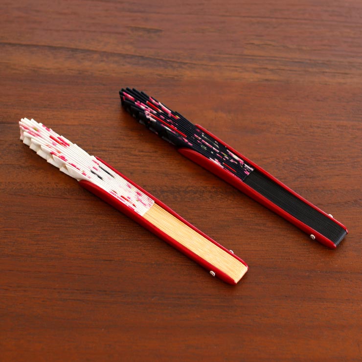 特別価格 ] 親艶塗中染骨 扇子 末広 桜金魚 扇子単品 ピンク 黒