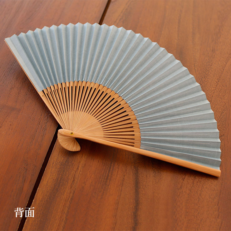 新入荷！[扇子単品] 扇子 金魚（紺 616） 染骨 きんぎょ 波 波紋 なみ