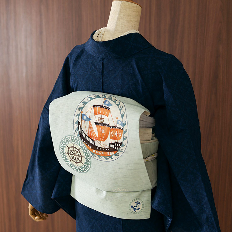 夏きもの] 洗える 着物 単衣 東レセオα 菱華 (オリエンタル