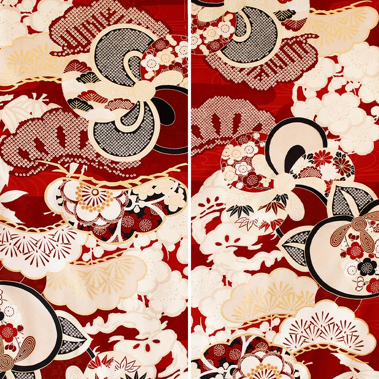 正絹 七五三 7歳 着物セット 女の子 赤色 SP43 販売 フルセット 753