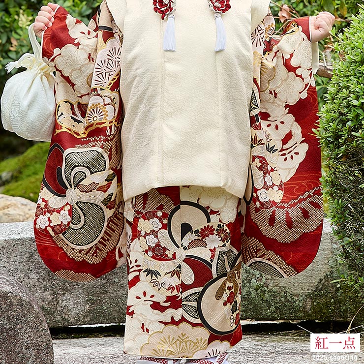 最高級] 七五三 被布 3才用 女児 着物セット 被布セット 正絹 鹿の子松