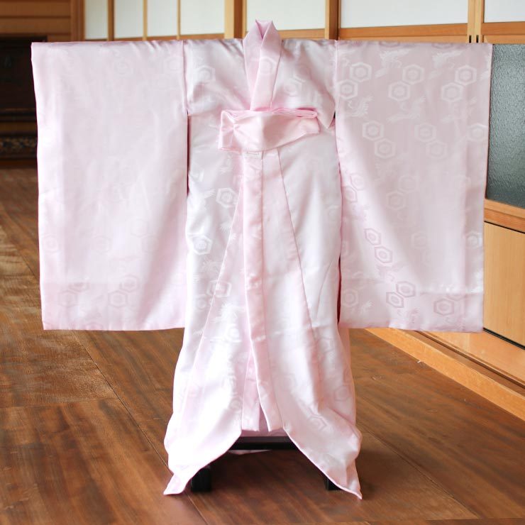 日本製 ] お宮参り 女の子 初着 長襦袢 ピンク 単品 ベビー 赤ちゃん