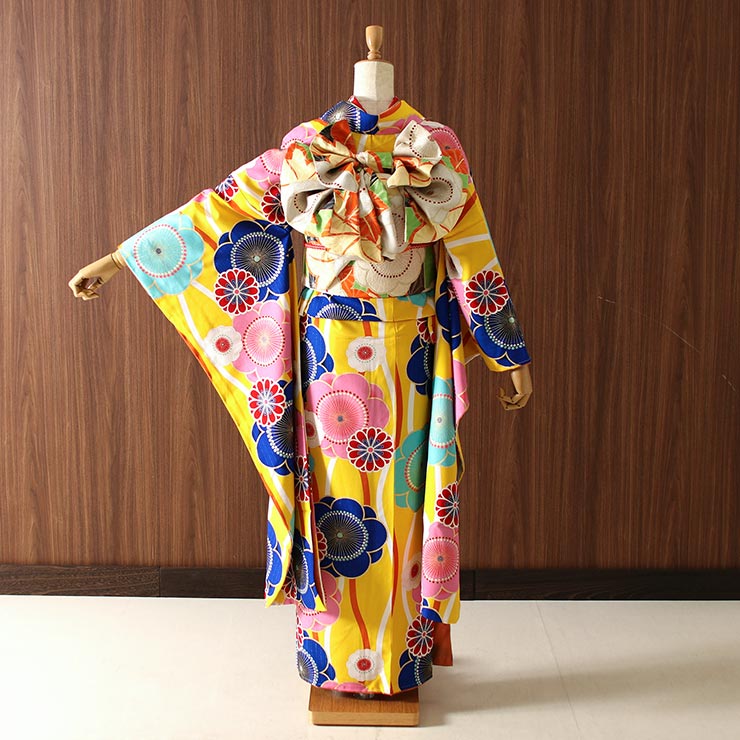 【つくね】振袖7点セット 白地振袖 袋帯 長襦袢 帯締 帯揚重ね衿刺繍半衿 Snow White＊振袖セット 総絞り ラベンダー 牡丹 成人式 振袖