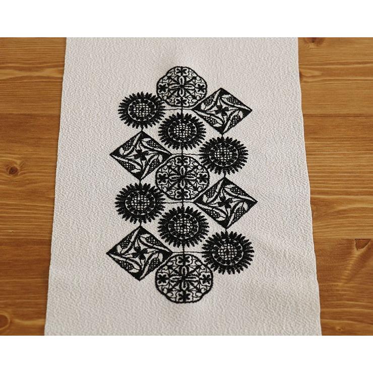洗える半衿 刺繍半衿 フラワーレース (ホワイト) 日本製 生成り アイボリー 白系 ブラック 黒色 花柄 女性 レディース 半襟 カジュアル フォーマル :mber-1809:街着屋・きもの遊び・ 通販 Wave半襟 白系 半えり 半衿