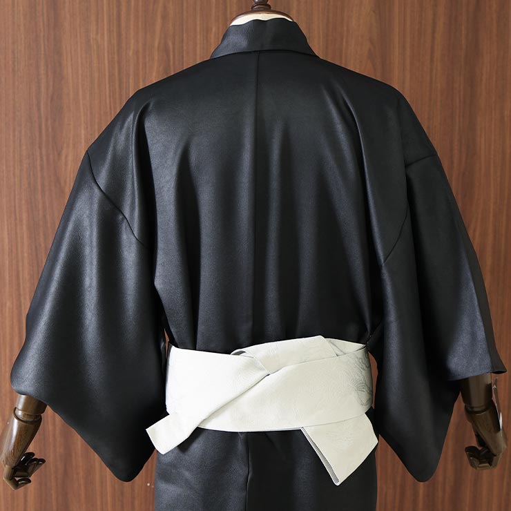 メンズ] 洗える レザー 着物 M L 無地 単品 紳士 男性 メンズ着物 お  