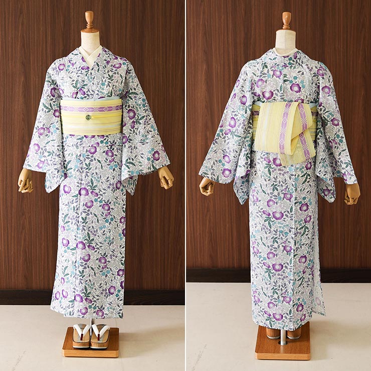 召しませ花 セオα] 着物 単衣 プリズム更紗 (ピンク) 洗える着物 涼花