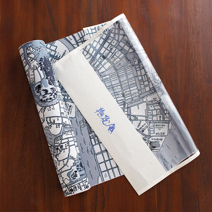 撫松庵 洗える 長襦袢] 古 地図 104-160-502 80 日本製 グレー 灰色