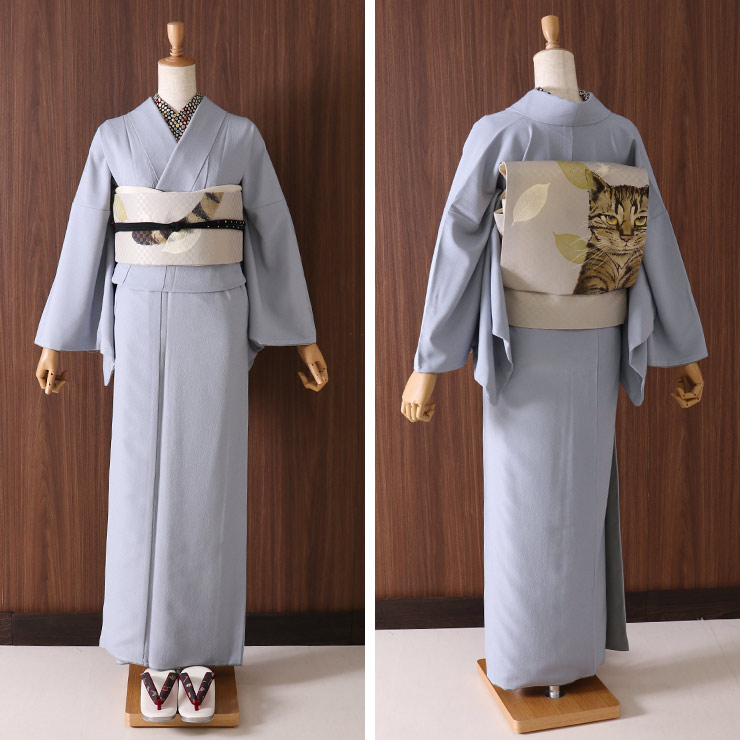 街着屋限定 [正絹 名古屋帯] 召しませ花 一重太鼓 京袋帯 キジトラ物語