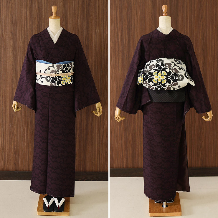 召しませ花 名古屋帯 染め 京袋帯 唐花紋 オフホワイト 日本製