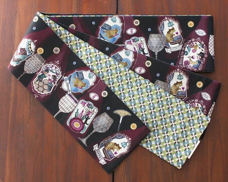 召しませ花 半巾帯