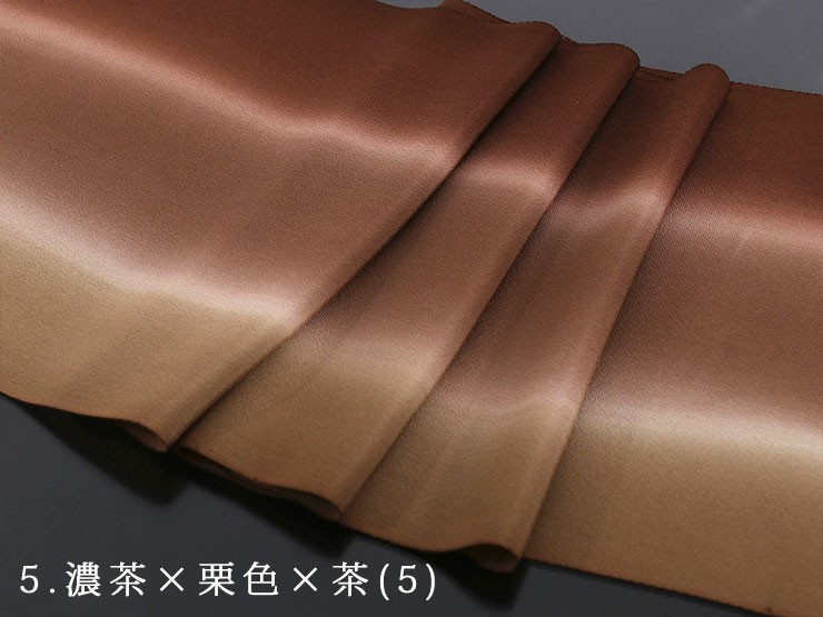 正絹 三越縮緬 三飾ぼかし 帯揚げ 3色染め分け ちりめん帯揚げ 5way