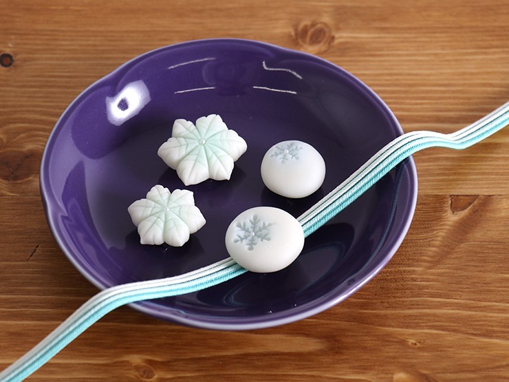 街着屋「和菓子」帯留め - 雪の結晶・雪（2柄2サイズ）- フェイク