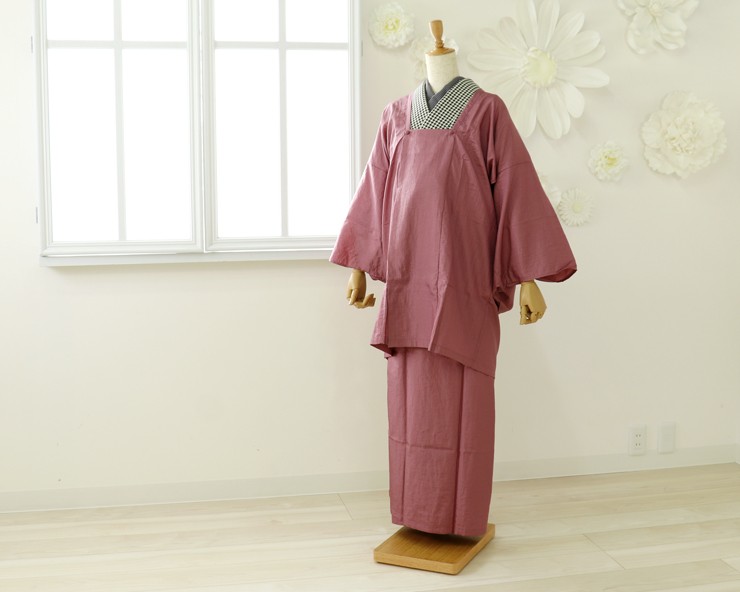 街着屋のお手軽二部式雨コート (全4色) レインコート 晴雨兼用 和装 