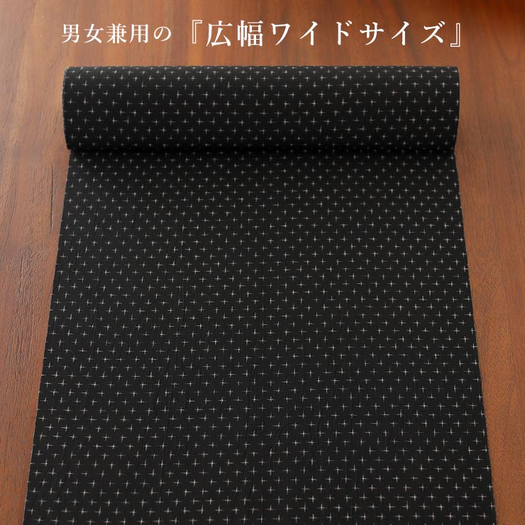 未使用◇浴衣反物◇6反セット セオα] 浴衣 反物 男女兼用 かすれ十字 黒色 D1 ブラック