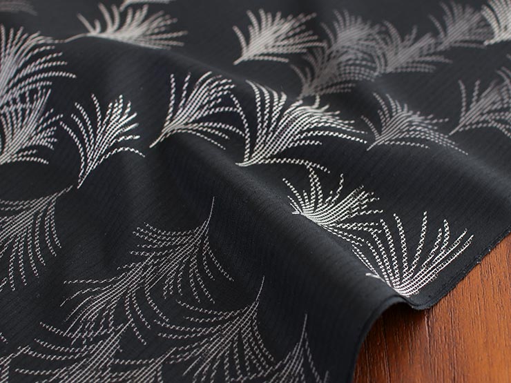 正絹 小紋反物】（雪輪 吹き寄せ・グレー） 正絹 小紋 長着 羽織 コート