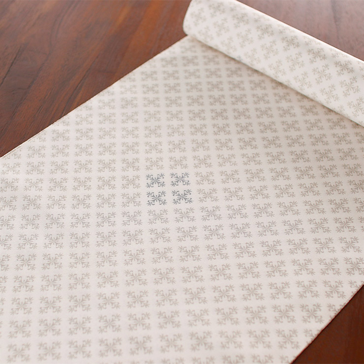 東レシルック×絹 染大島 洗える着物 唐草菱 生成り 日本製 反物