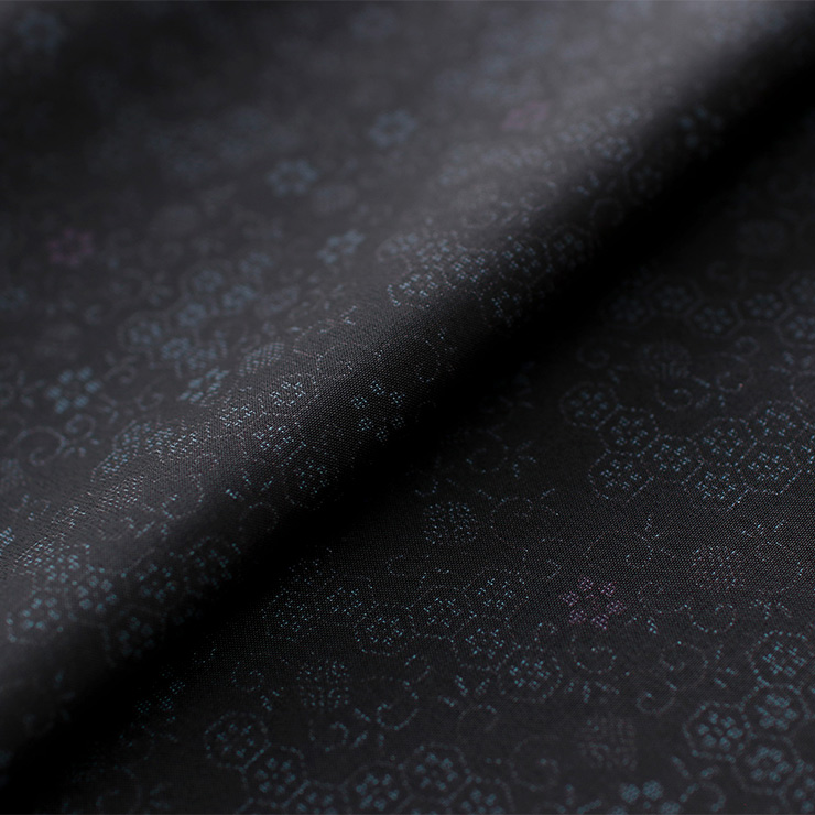 東レシルック×絹 染大島 洗える着物 花菱亀甲 日本製 反物