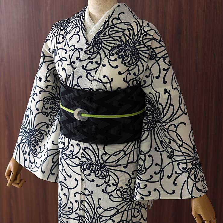 セオα] 浴衣 乱菊 (オフシロ) ゆかた セオアルファ CEOα 仕立て