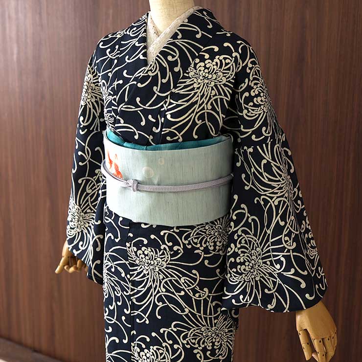 セオα] 浴衣 乱菊 (濃紺) ゆかた セオアルファ CEOα 仕立て