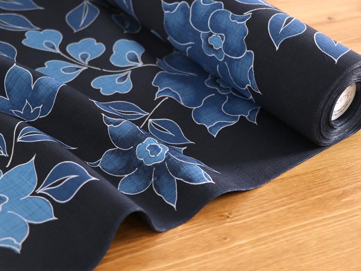 ２点おまとめ専用 高級浴衣反物 白地に紺色花柄【K-735】 2点おまとめ専用 高級浴衣反物 白地に紺色花柄【K-735】 - メルカリ
