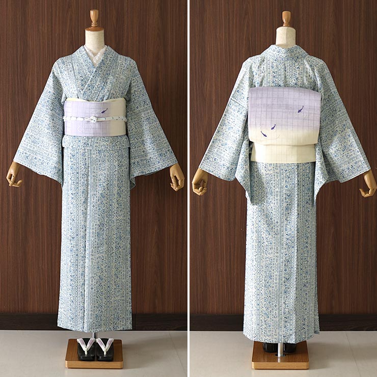セオα] 浴衣 反物 唐草更紗 (ベージュ) 洗える ゆかた 夏 きもの 東レ
