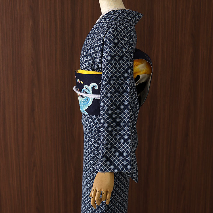 セオα] 浴衣 七宝 (濃紺) ゆかた セオアルファ CEOα 仕立て上がり