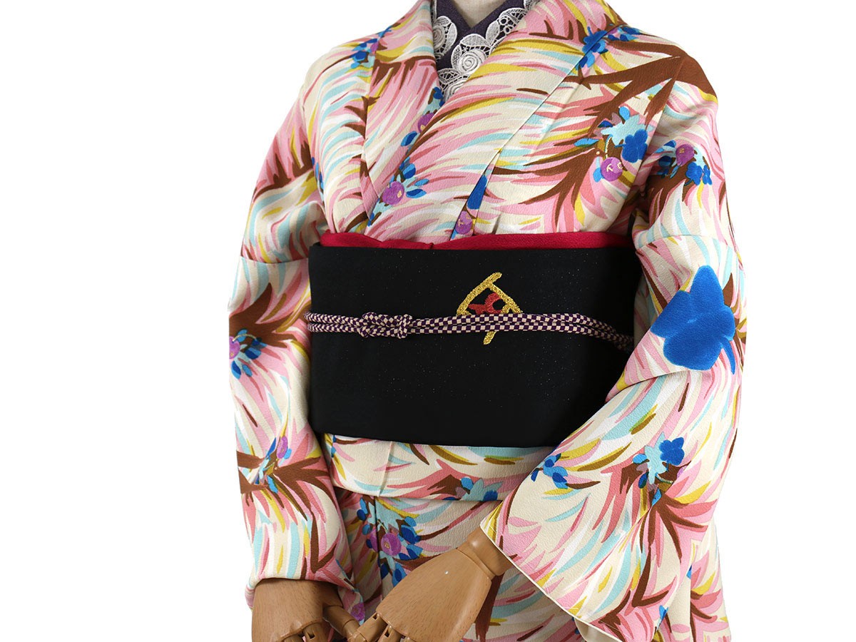 洗濯機で丸洗いok Tsumori Chisato その他着物 ツモリチサト お仕立て上がり着物 袷 プレタ 水彩画調 クローバーバード ピンク ブルー 鳥 クローバー 水彩画調 ファッション モダン 日本製 Tckm3302 街着屋 きもの遊び