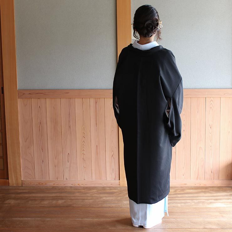 楽天市場】【女性用】洗える黒無地の夏の羽織 化繊の平絽 裄67丈