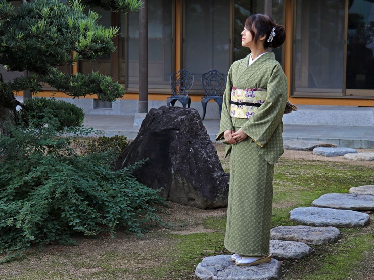 シルック 新入荷 数量限定 街着屋ノ 洗える 袷きもの 小紋・荒磯