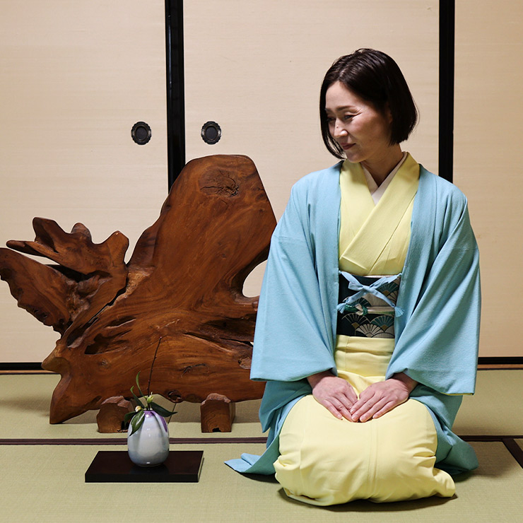 日本製 洗える着物 江戸小紋 袷 仕立て上がり 角通し 檸檬 × 白 M L