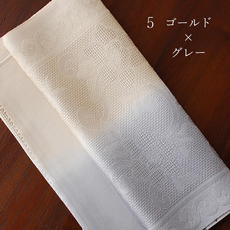 ★新品401 グレー珍しい牛首ちりめん　かすみのようなぼかし柄　証紙　残布　袷　正絹# その他