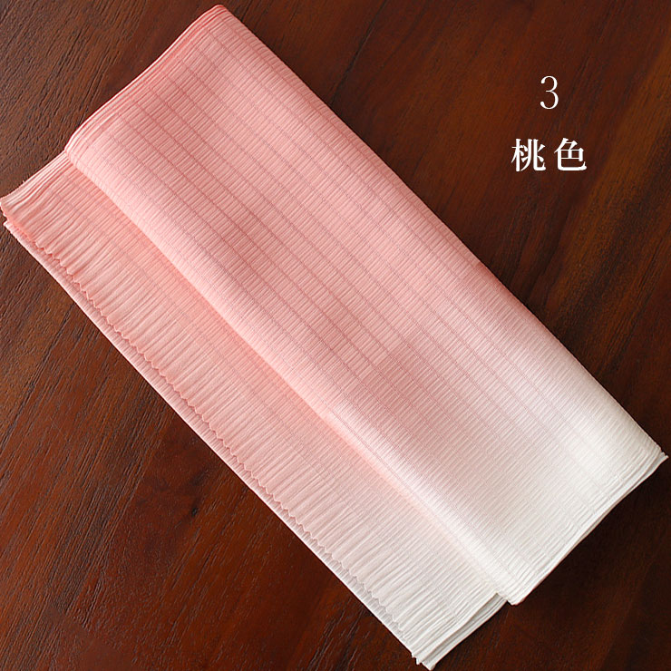 単衣/夏 日本製 正絹丹後ちりめん 平絽ぼかし 帯揚げ 紫 水色