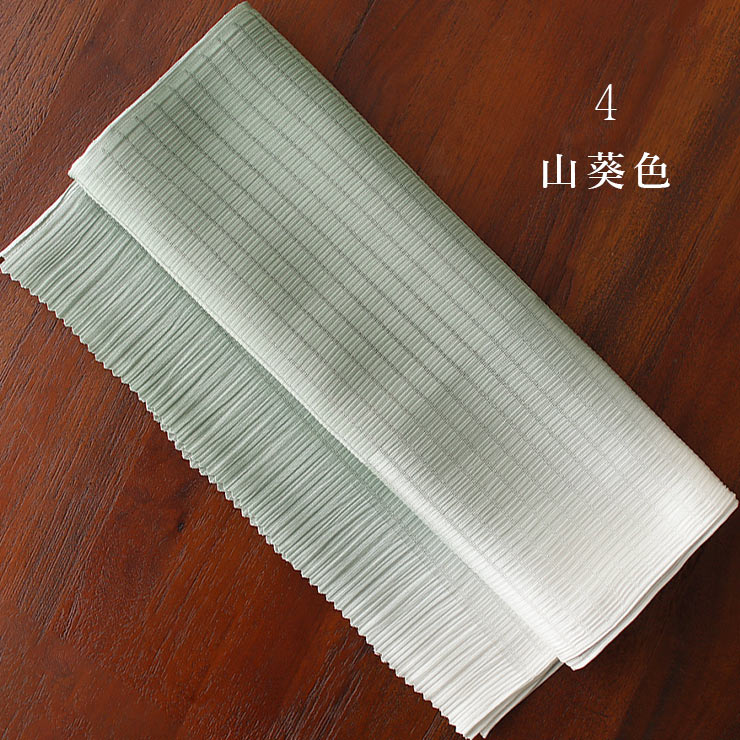 単衣/夏 日本製 正絹丹後ちりめん 平絽ぼかし 帯揚げ 紫 水色