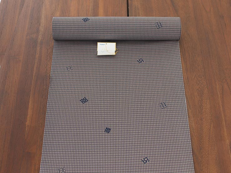 東レ シルック ] 洗える 長襦袢 男女兼用 高麗格子 (ブラウン) 高麗屋