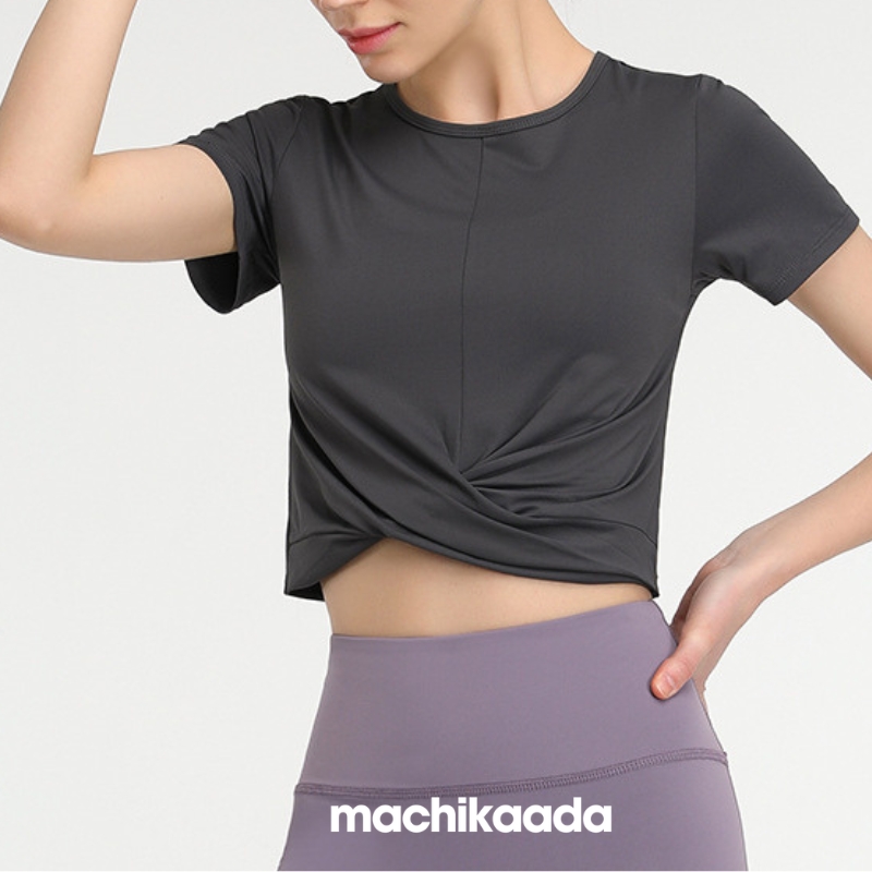 machikaada公式 ヨガウェア ピラティスウェア トップス Tシャツ ヨガ